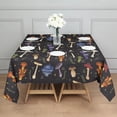 thumbnail image 3 of Red Mushroom Flower Black Pattern Square Tablecloth,Waterproof Square Table Cover,Wipeable Spillproof Washable Table Cover for Home Kitchen Party Decor 42"X42"(107x107cm), 3 of 6