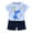 Light Blue, variant on WOYY Infant Boys Summer Outfits Cartoon Print Short Sleeve Tshirt Shorts Set, Sizes 18-24M