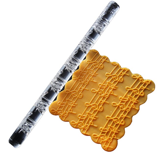 Acrylic Rolling Pin, 28 Patterns Dough Roller with Comfortable Handle for Pastry, Noodle and More, Can Make Various Patterns of Dumpling Skin with, Easy Storage for, Pasta,