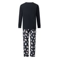 thumbnail image 5 of RUINIXCW Family Matching Halloween Ghost Pajama Set Black Long Sleeve Sleepwear with Pants for Trick or Treat Party Holiday Photos, 5 of 6