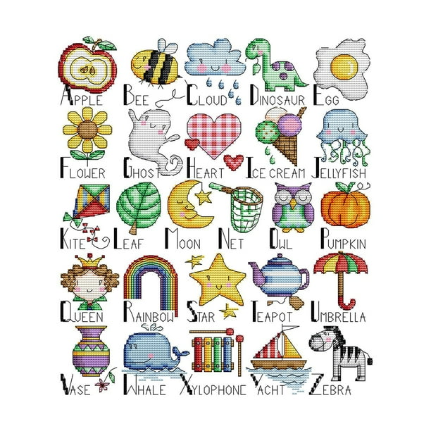 Hilo de bordar Eco-algodón parcial 14CT Punto de cruz con imagen de dibujos animados Hugtrwg Para estrenar