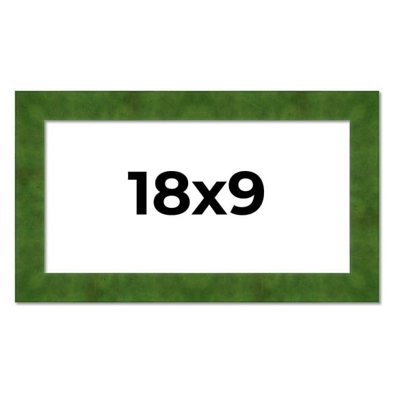 18x9 Frame Green Burl Solid Wood Picture Frame | 1.75 Inches Moulding Width | Interior Frame Depth