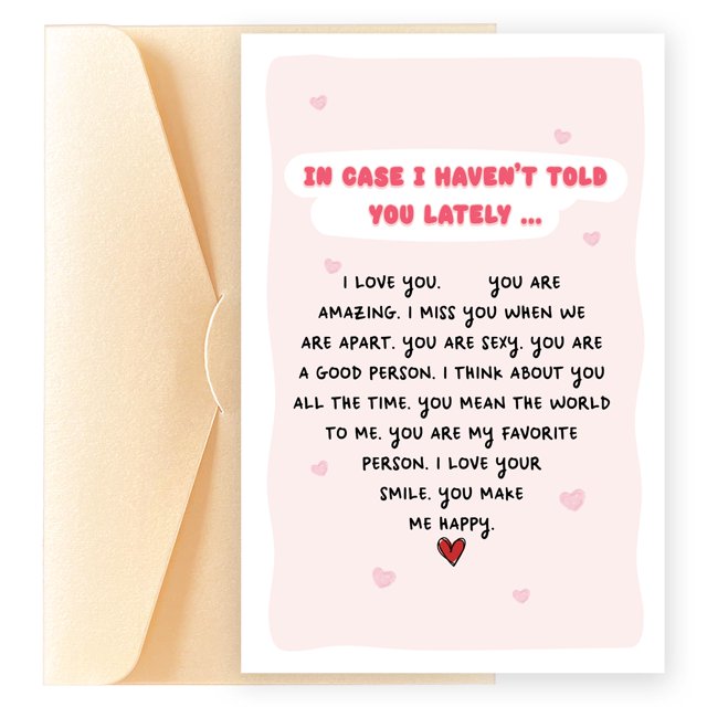 Tarjeta de San Valentín POMELION I Love You for Husband from Wife