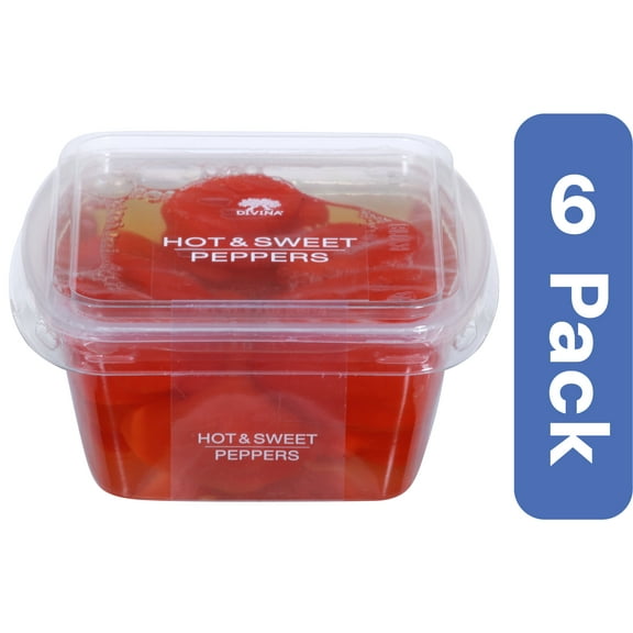 Divina Hot And Sweet Peppers 9.9 oz (Pack Of 6)