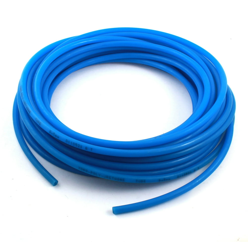 15Meters Long 5x8mm Flexible Pneumatic Air PU Tube Hose Blue for