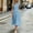 Light Blue, variant on QUNYINEY Button Down Dresses for Women Sleeveless A Line Black Midi Sundress Loose Fit Casual with Pockets Collared Dresses S-2XL