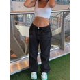 thumbnail image 4 of Jeans for Womens Wide Leg Baggy Loose Boyfriend Long Denim Pants Light Wash Vintage Fashion Trendy Vacation, 4 of 6