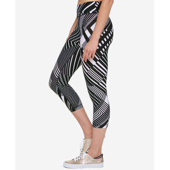 Tommy Hilfiger Sport Printed Leggings Womens S Black pants MSRP $77