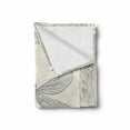 thumbnail image 2 of Dragonfly Soft Flannel Fleece Throw Blanket, Hand Drawn Royal Style Rose Petals Leaves and Ornate Design, Cozy Plush for Indoor and Outdoor Use, 50" x 70", Black Pale Blue, by Ambesonne, 2 of 6