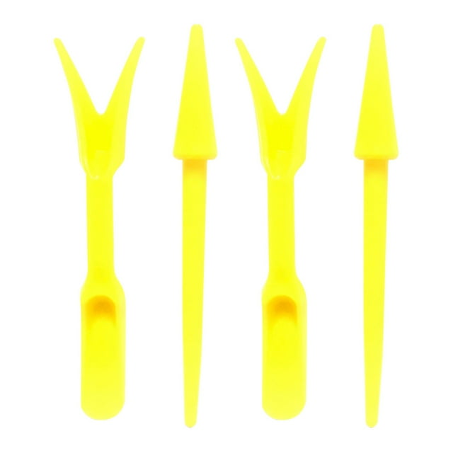 BINGLI Mini Garden Hand Succulent Transplanting Tools,Widger Plastic Seedlings Dibber Sowing Digging Mini Gardens Hands Tools for Home Garden,Pack of 4 Hands Tools