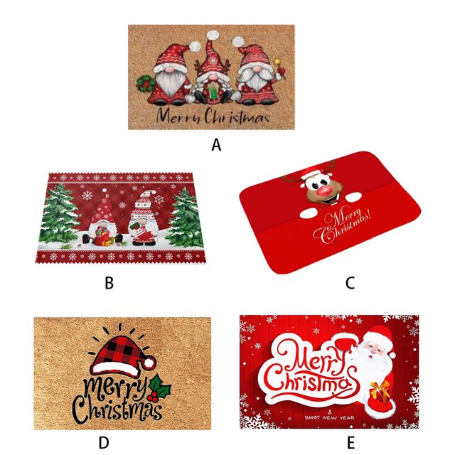 VONKY Quick Dry Merry Christmas Gnome Doormat For Christmas Theme Easy To Clean Christmas present 5Set