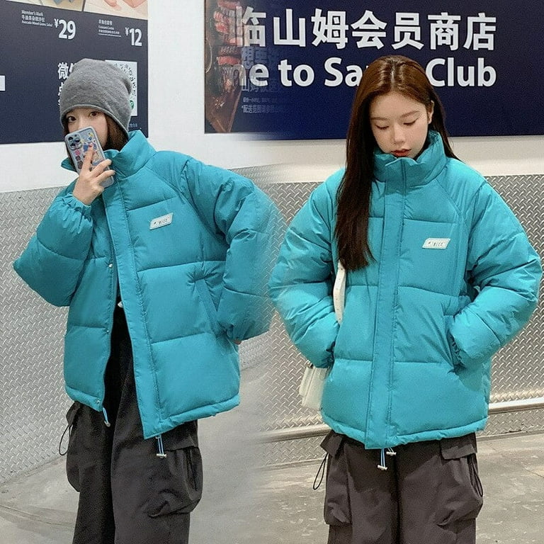 Danceemangoo Winter Jacket Women Casual Korean Short Bread Coat Women Clothing Loose Parkas Thicken Coats Jackets for Women Winterjas Dames Z, Adult