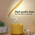 thumbnail image 4 of Desk Lamp for Home Office Dorm, Touch Desk Light with 3 Color Modes Flexible Gooseneck, Rechargeable, Dimmable Table Lamp with Pen Phone Holder, Eye-Caring Small Desk Lamps for Bedroom Reading, 4 of 7