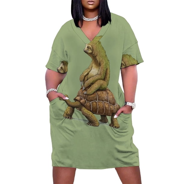 Vestido holgado con bolsillos para mujer, elegante y holgado, de verano.