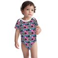 thumbnail image 3 of Daiia Hawaii Palms Printed Unisex-Baby Short Sleeve Onesies Bodysuits Baby Climbing Clothes Soft and Comfortable Romper with Expandable Shoulder Design-9M, 3 of 8