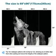 thumbnail image 3 of Peel and Stick Wallpaper heulender Wolf Modern Art Wall Mural Decor Self Adhesive and Removable 69in x 98in, 3 of 8