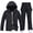 Black, variant on Men's Ski Jacket and Pants Set Insulated Waterproof Snowsuits Winter Warm Outdoor Skiing Snowboard Jackets for Men