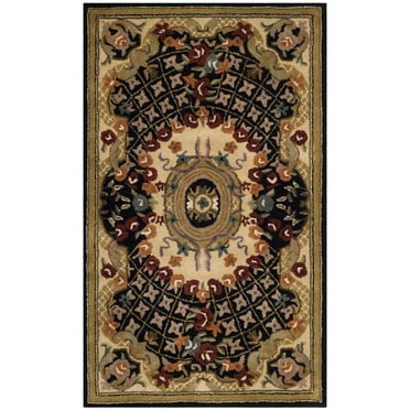 SAFAVIEH Classic Chandler Floral Bordered Wool Runner Rug, Multi, 2'3" x 8'