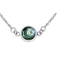 thumbnail image 4 of Striking Double-Sided Abalone Shell and White Shell Sterling Silver Bracelet, 4 of 6