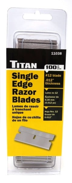 Titan Tools 11038 100 Piece #12 Single Edge Razor Blades