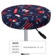 thumbnail image 4 of Balery Winter Sports Fun Pattern Fundas de asiento para taburete de bar redondo de tela de terciopelo ajustables que protegen de arañazos y manchas para sillas de 14 a 17 pulgadas.-13 inch, 4 of 7