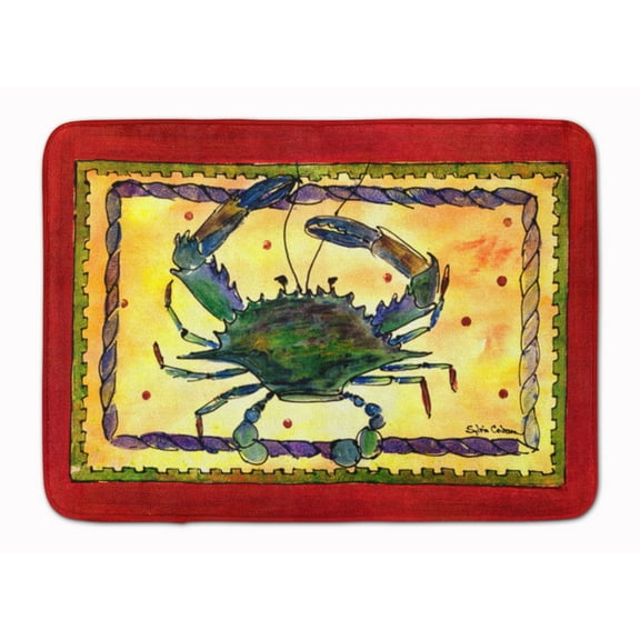 Carolines Treasures 8058-RUG Crab Machine Washable Memory Foam Mat 19Hx27W multicolor