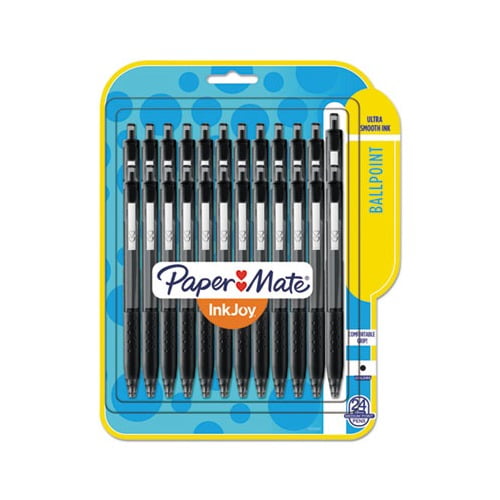 InkJoy 300 RT Retractable Ballpoint Pen 1mm, Black Ink/Barrel, 24/Pack