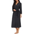 thumbnail image 4 of MINTREUS Women Kimono Robes Long Knit Bathrobe Lightweight Soft Knit Sleepwear Ladies Loungewear Spa Bathrobe, 4 of 7