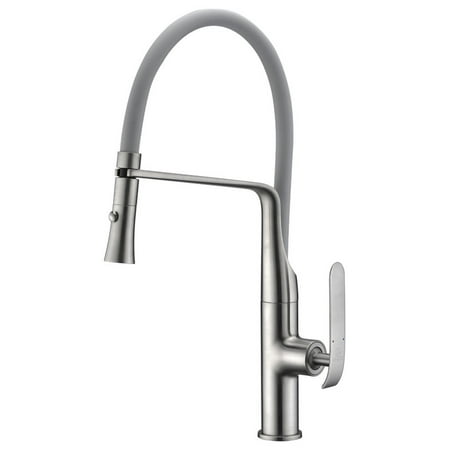 ANZZI Accent Single Handle Pull-down Sprayer Kitchen Faucet In Brushed Nickel - KF-AZ003BN