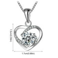 thumbnail image 3 of Guodhu Love Heart Birthstone Necklaces Silver Necklace Zircon Pendant Necklaces for Women Jewelry Gift for Women Wife Her Valentines Gift, 3 of 4