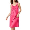thumbnail image 2 of ZyeKqe Nightgown for Women Sleeveless Ruffled Bow Lightweight Loose Comfy Casual Loungewear Sleep Shirts Midi Dress, 2 of 7