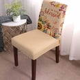 thumbnail image 2 of Dining Chair Covers Set of 6,Pumpkin Leaf on Orange Linen Universal Stretch Kitchen Seat Covers Parsons Chair Protector Slipcover for Home Restaurant Party Decor,Autumn Plant Thanksgiving Theme, 2 of 6