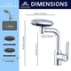 thumbnail image 5 of Grifo de baño ICREEH, 4 modos, giratorio 360°, cromado, 5 of 8