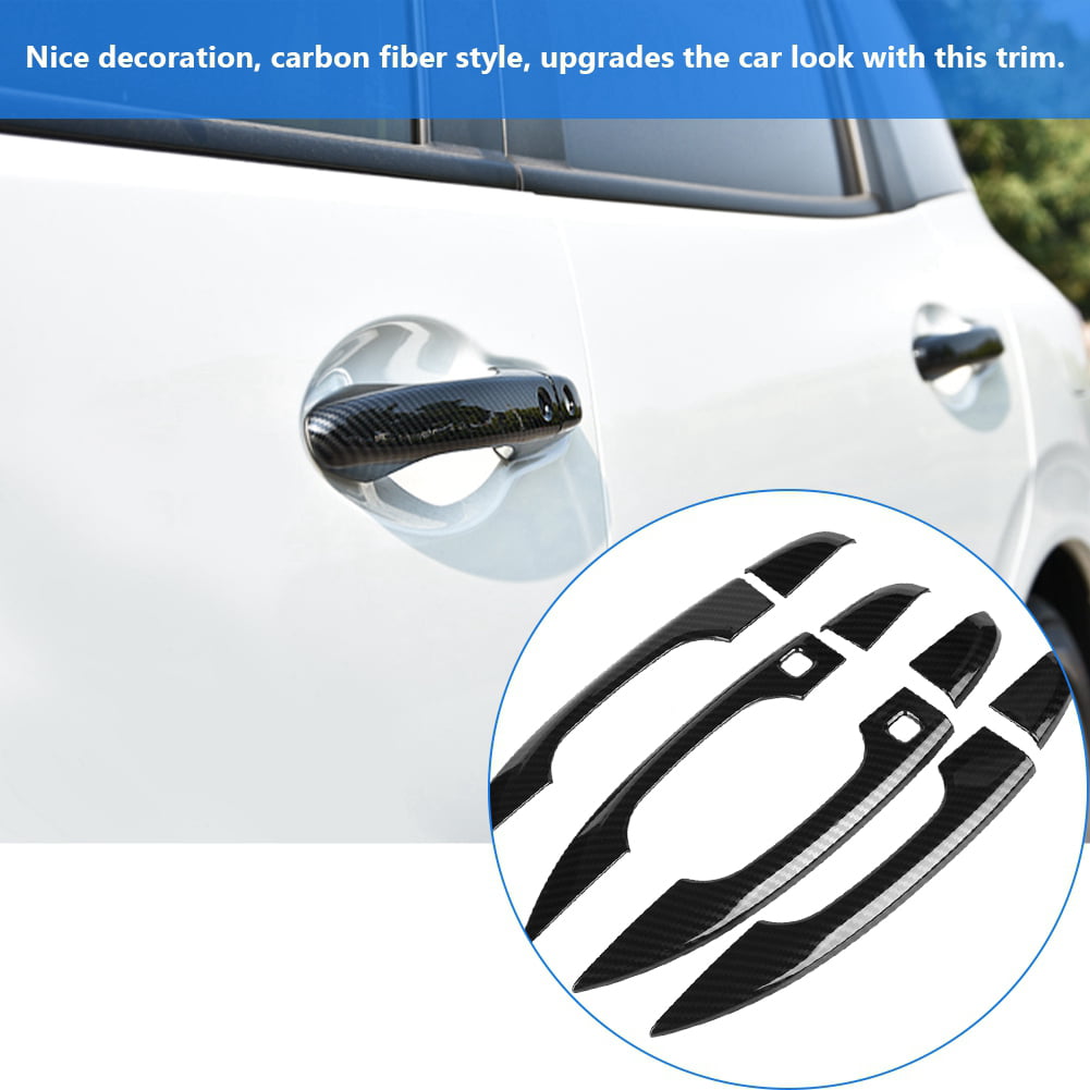 For Honda Accord 2018 Carbon Fiber Style Door Handle Cover Trim with Key Hole