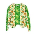 thumbnail image 2 of Mifsaly St Patrick Sweatshirts for Women Shamrock Print Shirts Loose Long Sleeve Pullover Tops Funny Dressy Casual Blouse 2026 Irish Festival Green Outfits L, 2 of 5