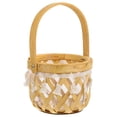 thumbnail image 5 of IFANLANDOR Woven Flower Planter Beige Wood 1Pack 5.9X4.5In Outdoor Garden, 5 of 8