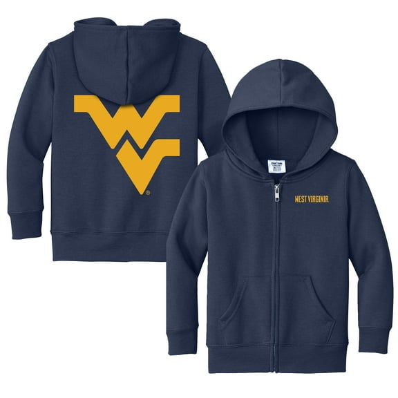 Toddler Chad & Jake Navy West Virginia Mountaineers Primary Logo Full-Zip Hoodie