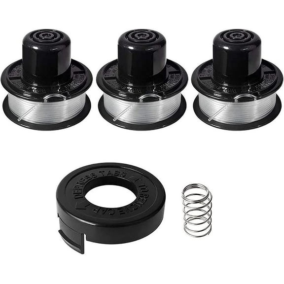 RS-136 Trimmer Spools Line 20ft 0.065" Compatible with Black Decker ST4500 ST1000 ST4000 GE600 CST800 ST6800 String Trimmer,Weed Eater Replacement Line Auto-Feed Spool with 682378-02 Cap