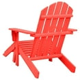 thumbnail image 3 of vidaXL Garden Adirondack Chair with Ottoman Solid Fir Wood Red, 3 of 3