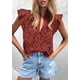 thumbnail image 2 of Top PRETTYGARDEN Mujer Verano con Volantes, Manga Corta con Volante y Escote en V, 2 of 6