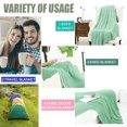 thumbnail image 7 of PiccoCasa Cotton Throw Blanket Cable Knit Decorative Blanket, Light Green 60"x78", 7 of 7