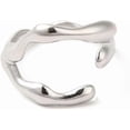 thumbnail image 2 of 1 Anillo de puño con forma de rama, de acero inoxidable, ajustable, para nudillos, apilable., 2 of 3
