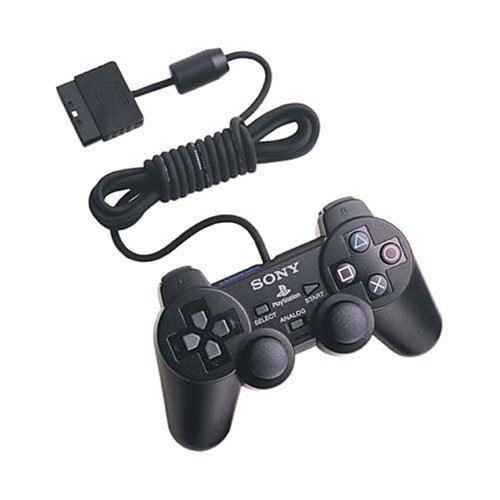 Restored Sony OEM Dualshock Controller Black For PS2 (Refurbished) -
