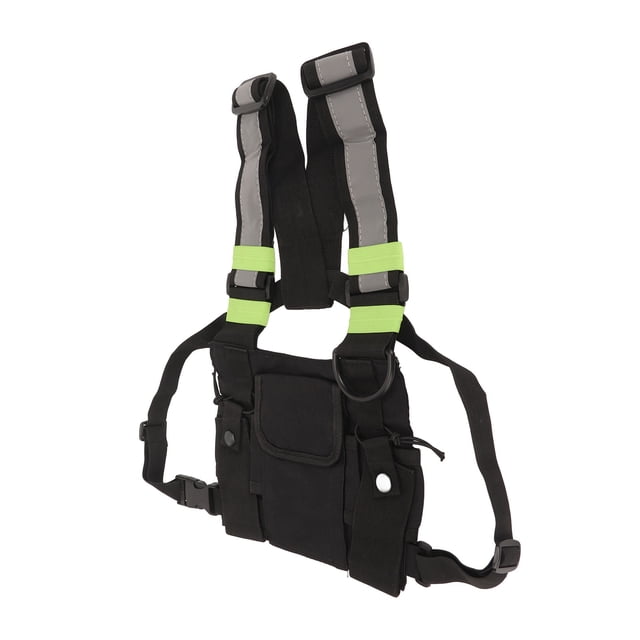 Chest Harness Pouch, Multipurpose Adjustable Shoulder Strap Chest Rig Pack Universal Free Up Hands For 2 Way