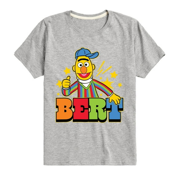 Sesame Street - Bert Backwards Cap - Toddler and Youth Short Sleeve Graphic T-Shirt