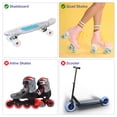 thumbnail image 4 of Unique Bargains Ensemble de 8 Roues de Patins à Roulettes, Ensemble de Roues de Croisière de Planche à Roulettes Lumineuses 58mm 82A, Vert, 4 of 7