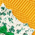 thumbnail image 6 of Coerni Toddler Baby Girls St.Patricks Day Outfits Ruffle Shamrock Print Long Sleeve Top Dress&Striped Pants&Headband, 6 of 9