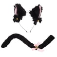 thumbnail image 1 of EeaseMX 2 piezas de accesorios para disfraz de gato, diadema con orejas de gato y cola de gato para mujeres, niñas y niños., 1 of 7