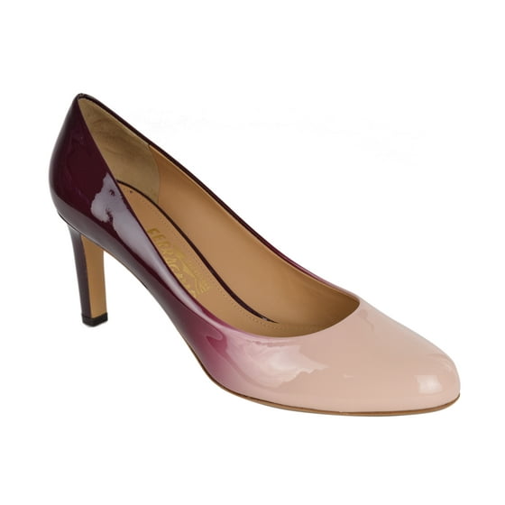 Salvatore Ferragamo - Salvatore Ferragamo Womens Burgundy Leather Leo Pumps - Walmart.com