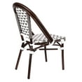 Design Lab MN LS3003GRYWHT Aluminum Bamboo Grey Patio Chair